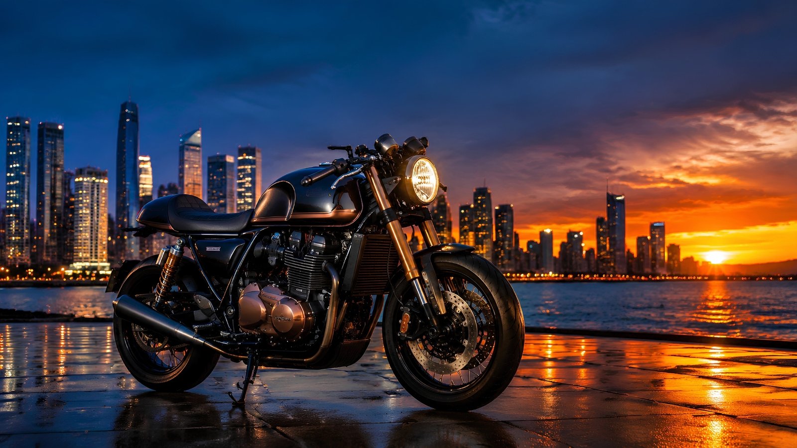 Luxury motorcycle finance background