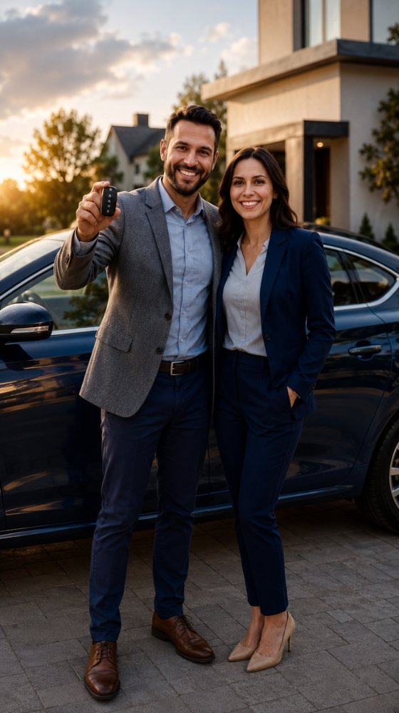Approved clients with their new car